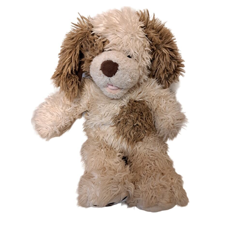 Build A Bear Spotted Puppy Dog 16” Fuzzy Tan Brown Spot Bicolor Ears